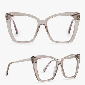 DIFF Becky IV | Oversized Designer Cat Eye Blue Light Blocking Glasses for Women